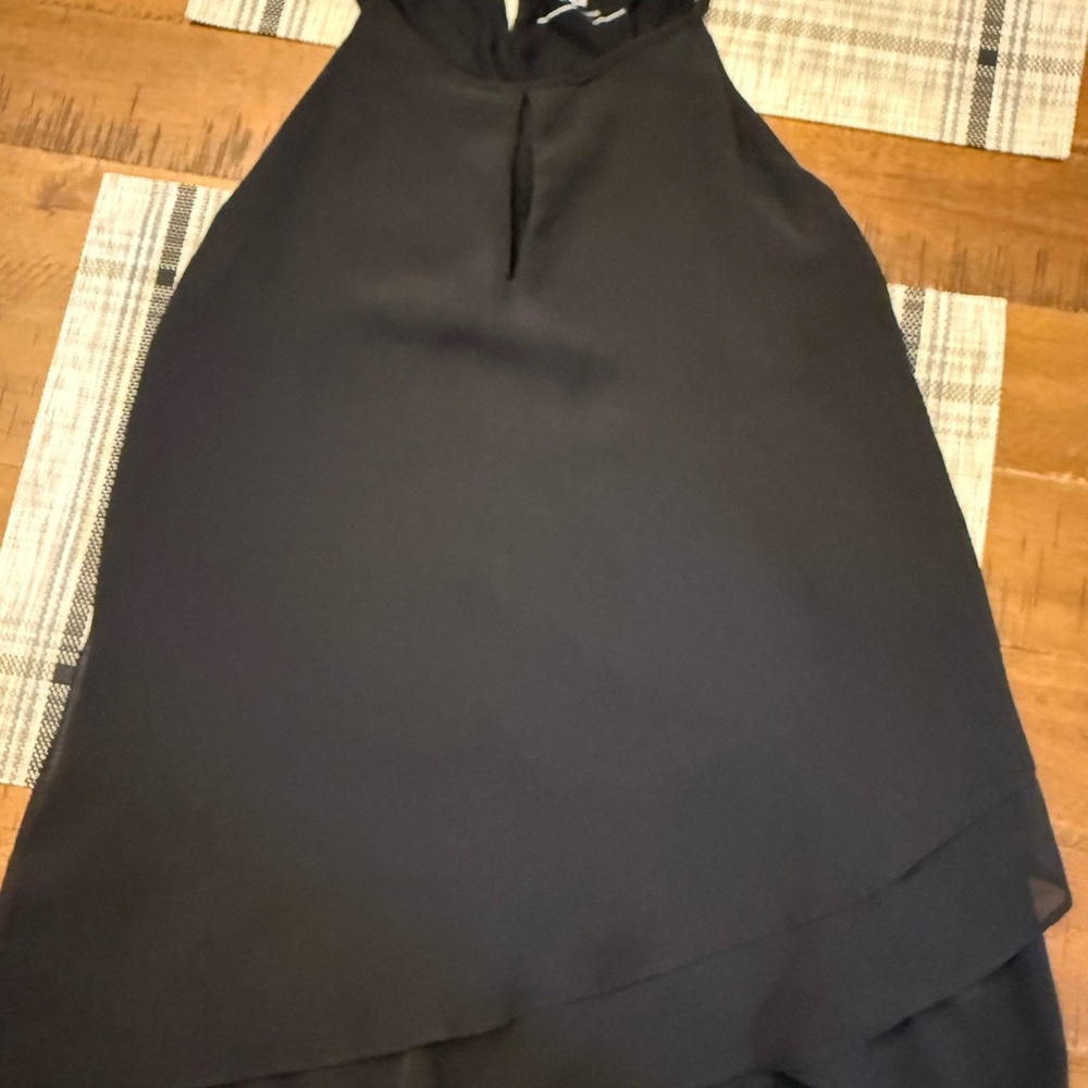 New York & Company Black Sleeveless Blouse